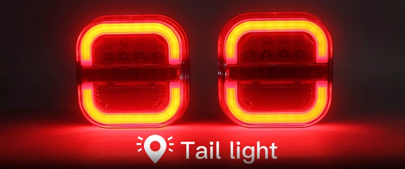 Feux de remorque à LED néon avec indicateur dynamique