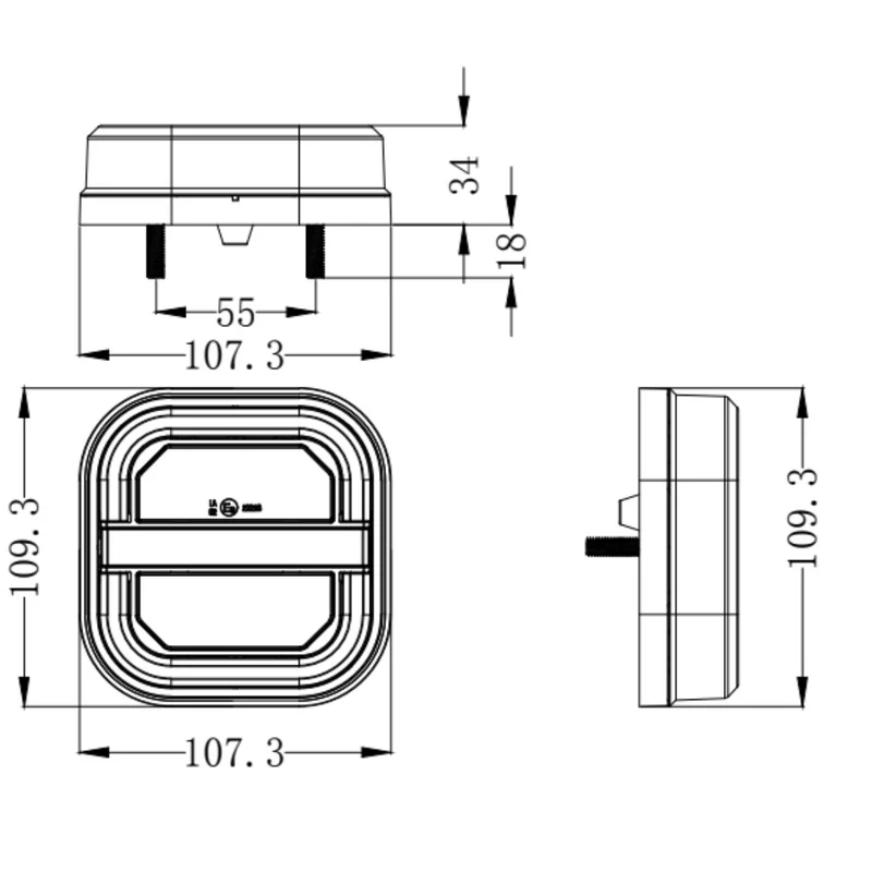 Feux de remorque à LED néon avec indicateur dynamique