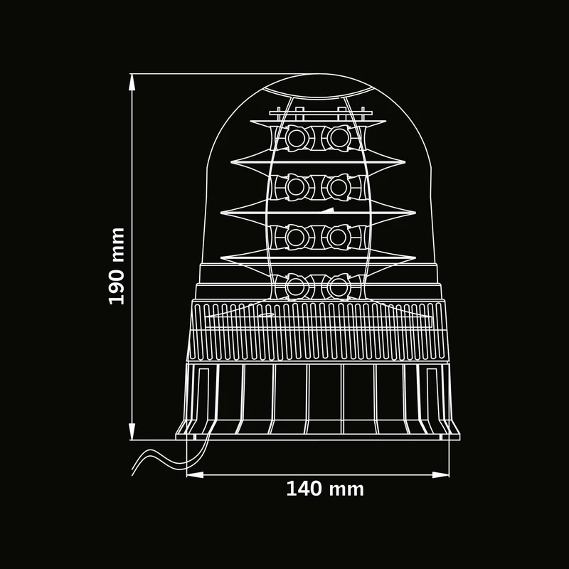 Balise Strands Big Energy XL avec lentille ambrée