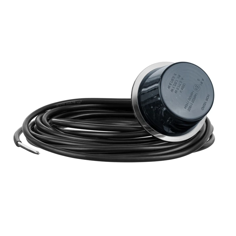 Feux de gabarit danois à lentille foncée, inserts LED, câble de 5 m
