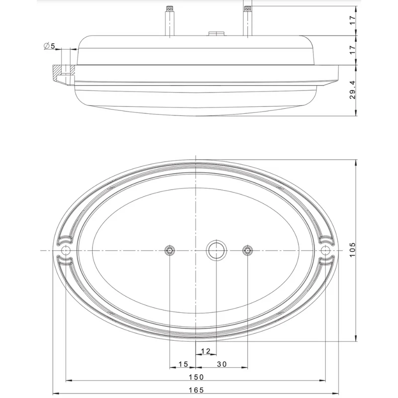 Feu de remorque rond ovale à LED / Fristom FT-355
