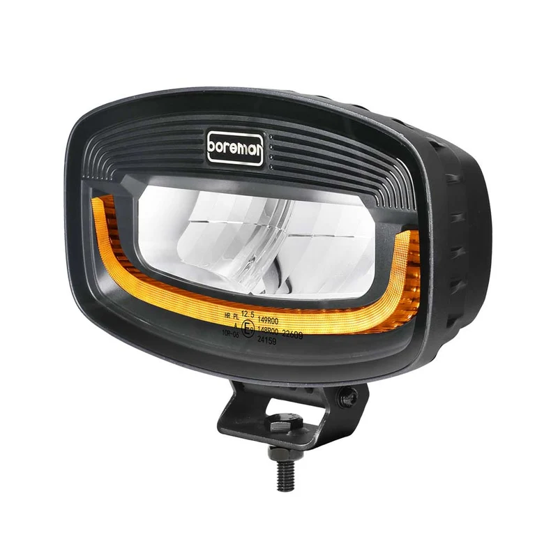 Phare de conduite Boreman Phantom Dark LED Jumbo avec feu de position ambre/blanc