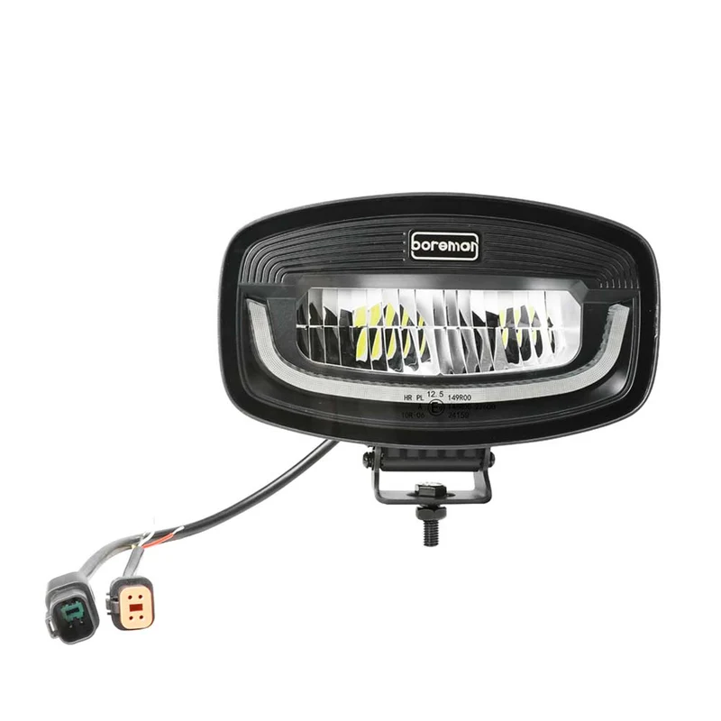 Phare de conduite Boreman Phantom Dark LED Jumbo avec feu de position ambre/blanc