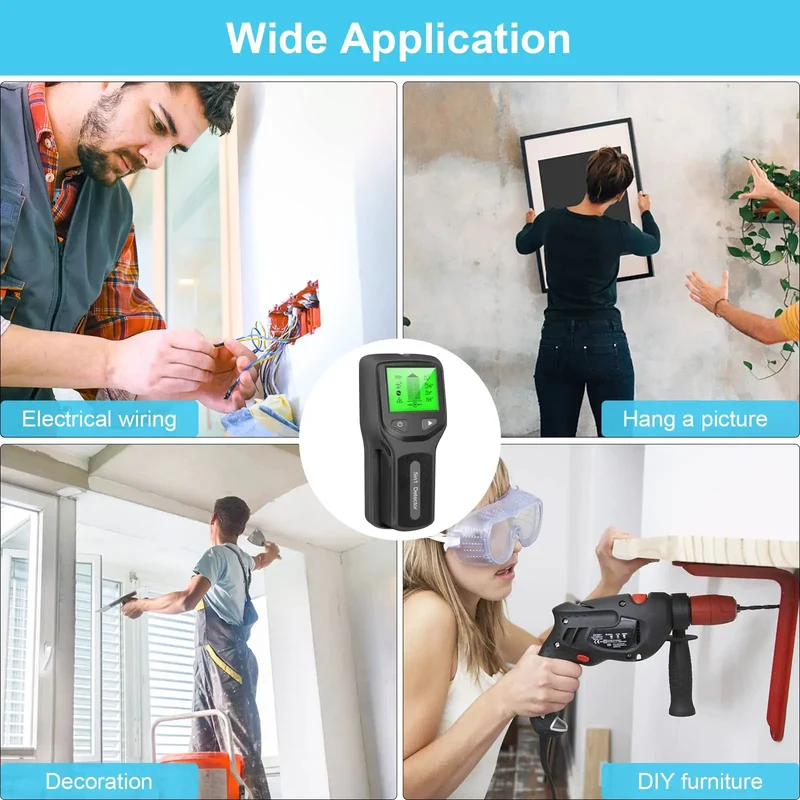 Digital Wall Scanner Stud Finder Detects Live Wires Ac Lines Metal Pipes Joists Studs Drywall Smart Pin Scan Boosts Tv Mounting Cabinet Installs Diy Fixes For Pros Hunting Sick Results And Zero Grind Badass Gear For Man Cave Missions On Point Black