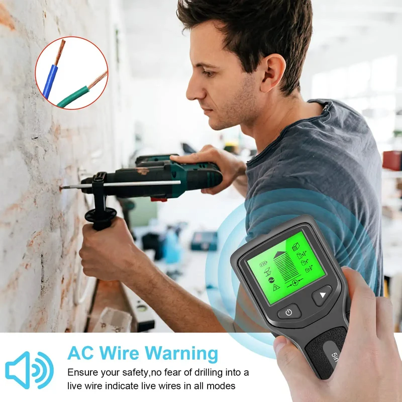 Digital Wall Scanner Stud Finder Detects Live Wires Ac Lines Metal Pipes Joists Studs Drywall Smart Pin Scan Boosts Tv Mounting Cabinet Installs Diy Fixes For Pros Hunting Sick Results And Zero Grind Badass Gear For Man Cave Missions On Point Black