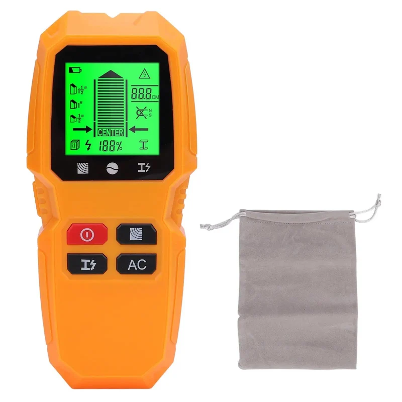 5 In 1 Wall Scanner And Stud Finder With Vivid Lcd Display For Cable Wire Wood Metal Detection Zero Guesswork No Sweat Diy Essential For Quick Repairs And Hassle Free Hanging