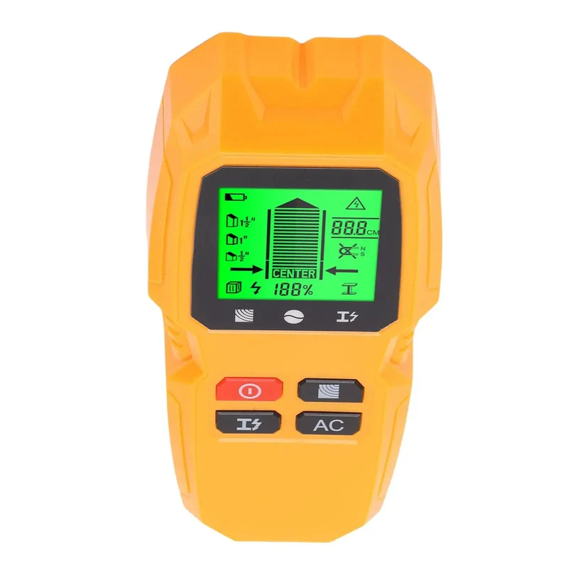 Sleek 5 In 1 Wall Scanner With Lcd Screen Finds Wood Metal Studs Live Ac Wires Joists And Beams Lightweight Tool Makes Hanging Frames Or Mounting Tvs A Breeze For Pros And Homeowners Who Want Accurate Detection Without The Headaches Every Project.