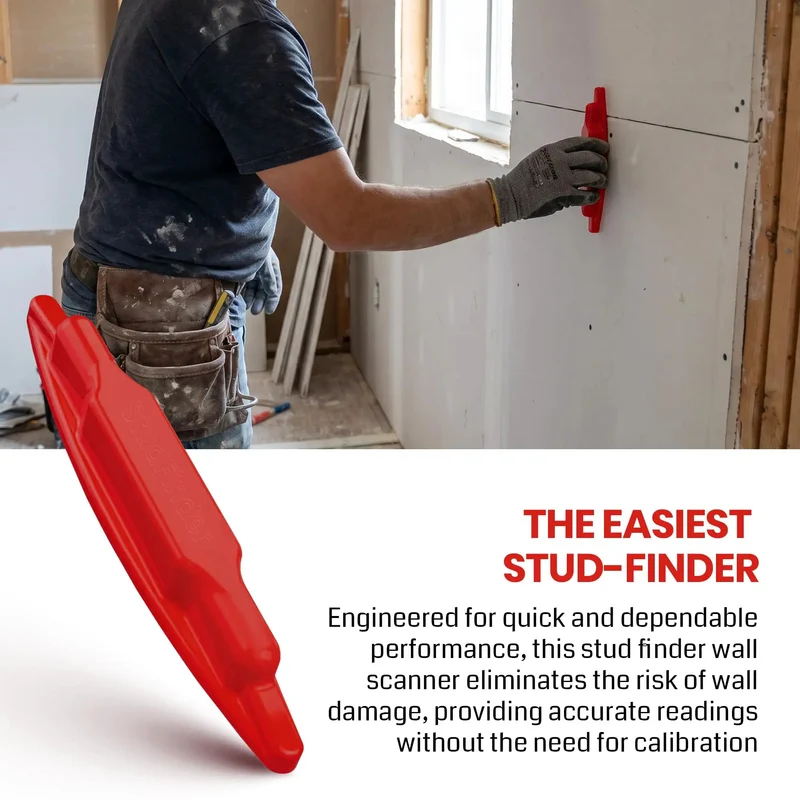4 Pack Magnetic Stud Finder Wall Scanner Battery Free Drywall Detector Hits The Spot Every Time Locating Screws And Nails With Ease Keeps You From Drilling Blind Spots Red