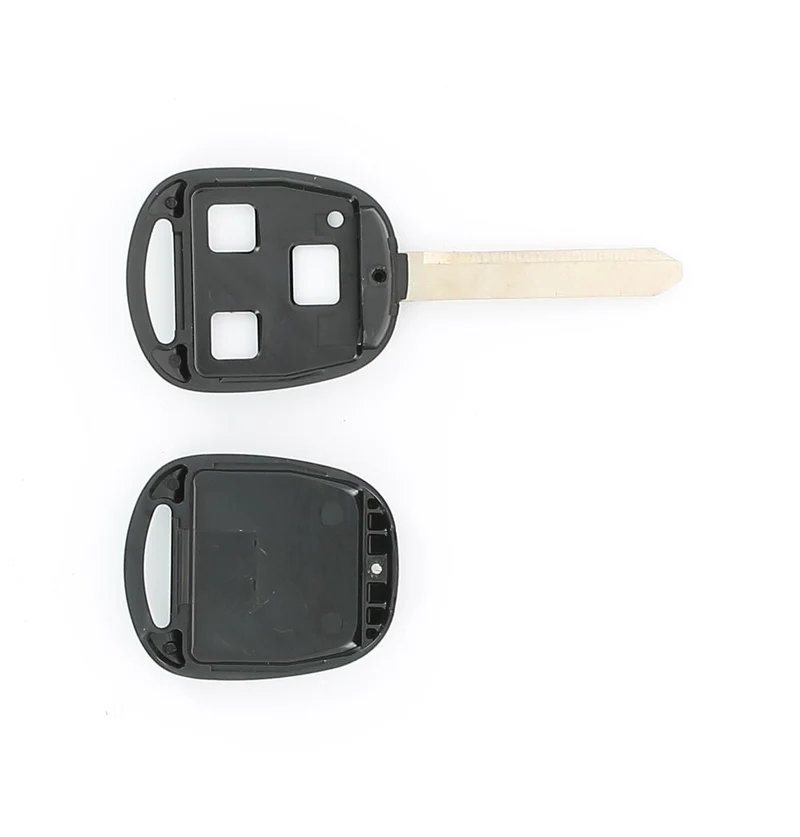 COQUE CLE ADAPTABLE TOYOTA 3 BOUTONS LAME CRANTEE FIXE