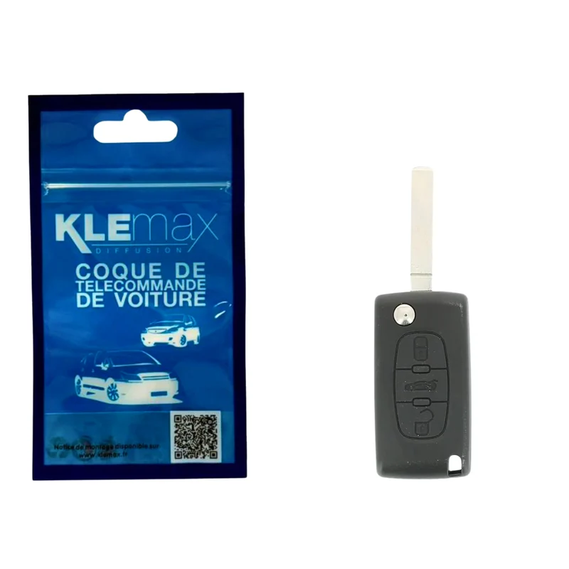 COQUE CLE ADAPTABLE PSA 3 BOUTONS LAME FRAISEE RETRACTABLE 7MM