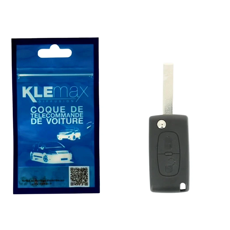 COQUE CLE ADAPTABLE PSA 2 BOUTONS LAME FRAISEE RETRACTABLE 8MM