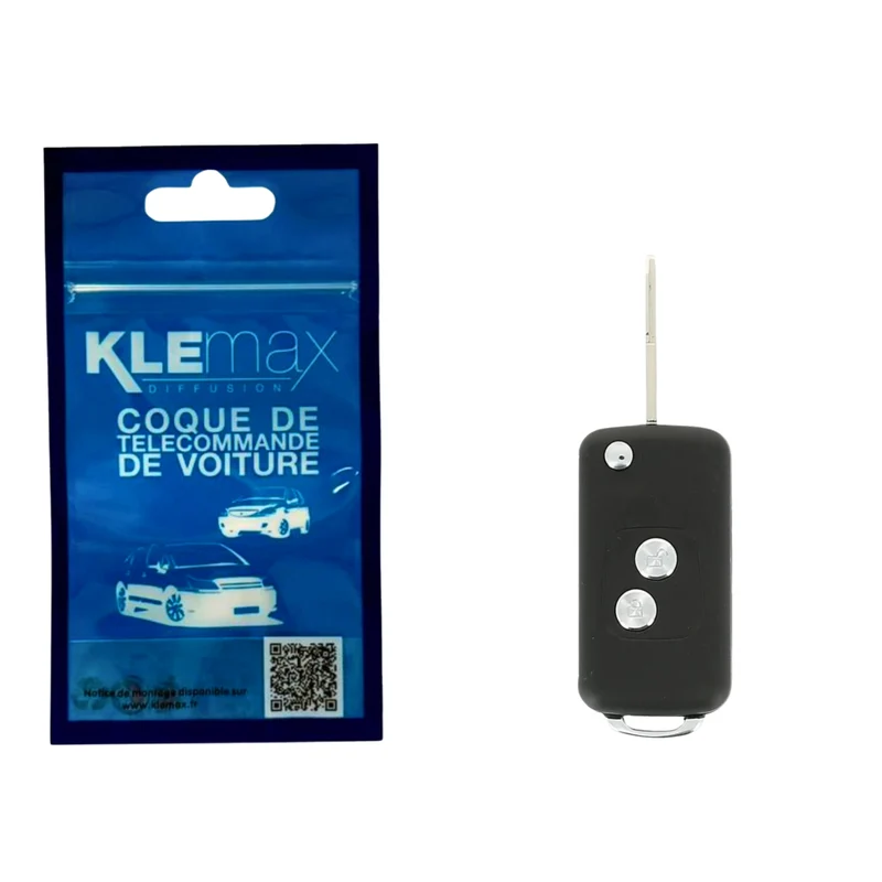 COQUE CLE ADAPTABLE PSA 2 BOUTONS LAME CRANTEE RETRACTABLE