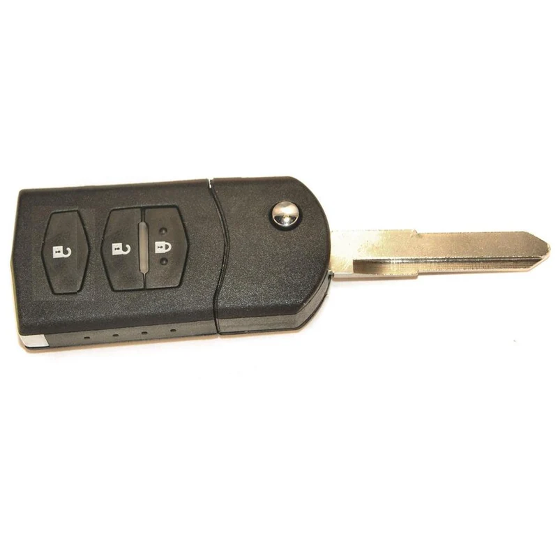 COQUE CLE ADAPTABLE MAZDA 3 BOUTONS LAME CRANTEE RETRACTABLE