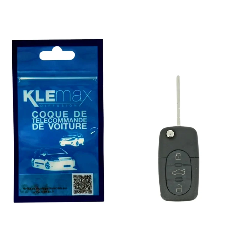 COQUE CLE ADAPTABLE AUDI 3 BOUTONS LAME FRAISEE RETRACTABLE 8MM