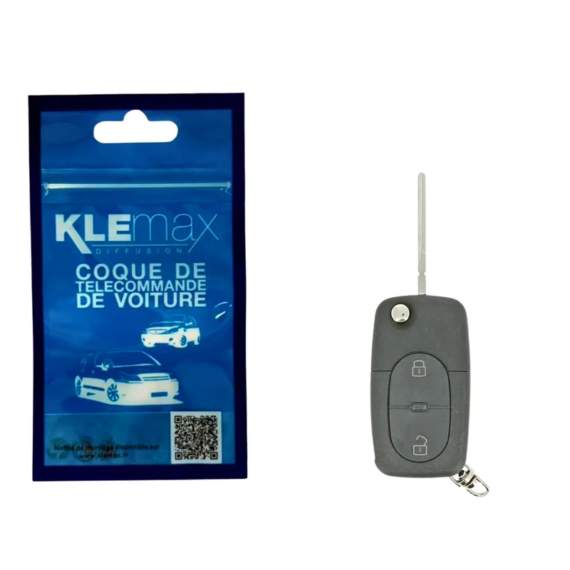 COQUE CLE ADAPTABLE AUDI 2 BOUTONS LAME FRAISEE RETRACTABLE 8MM