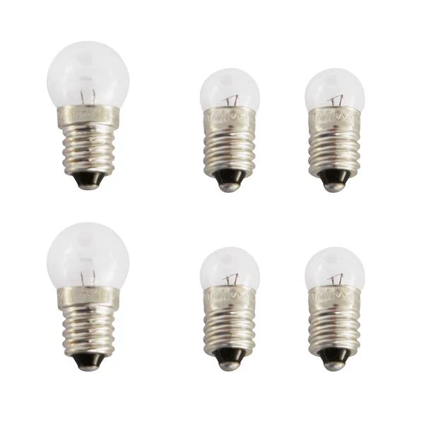 6 AMPOULES HALOGENE 6V 0,6WX4 2,4WX2 VELO DRESCO