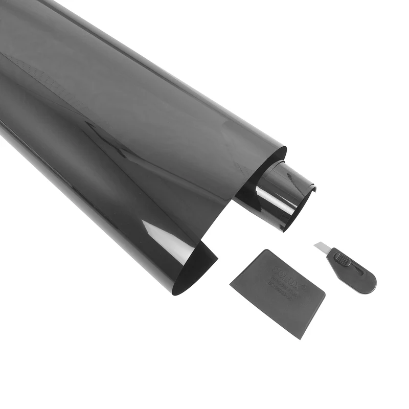 FILMS VITRES TEINTEES RESISTANT AUX ERAFLURES GRIS FONCE 5% 300X76 CM