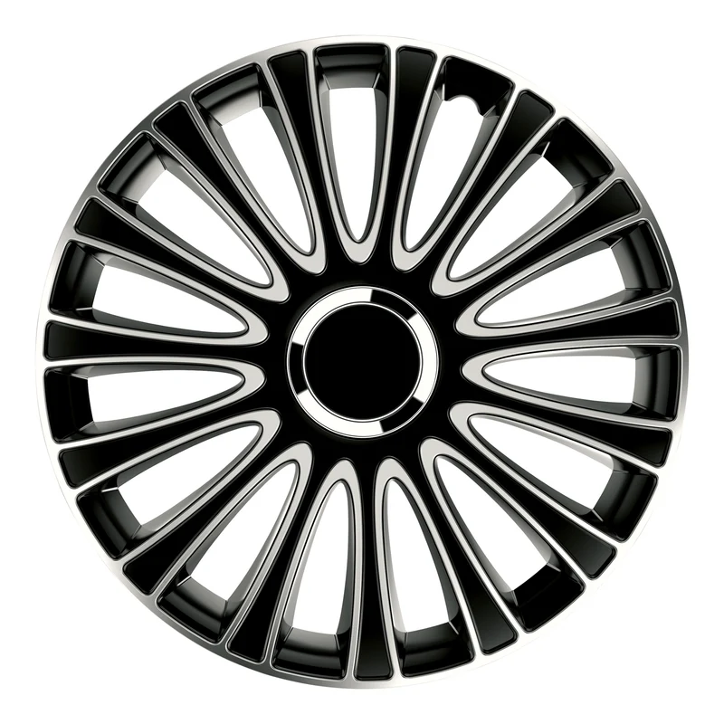 JEU D ENJOLIVEURS DE ROUES LEMANS PRO SILVER BLACK 15INCH
