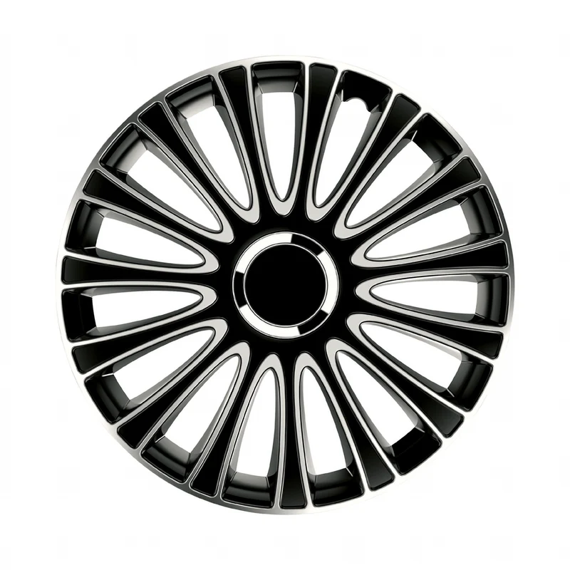 JEU D ENJOLIVEURS DE ROUES LEMANS PRO SILVER BLACK 14INCH