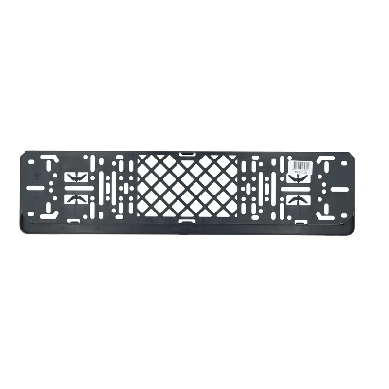 SUPPORT PLAQUE D'IMMATRICULATION UNIVERSEL A CLIQUER 52X11CM NOIR