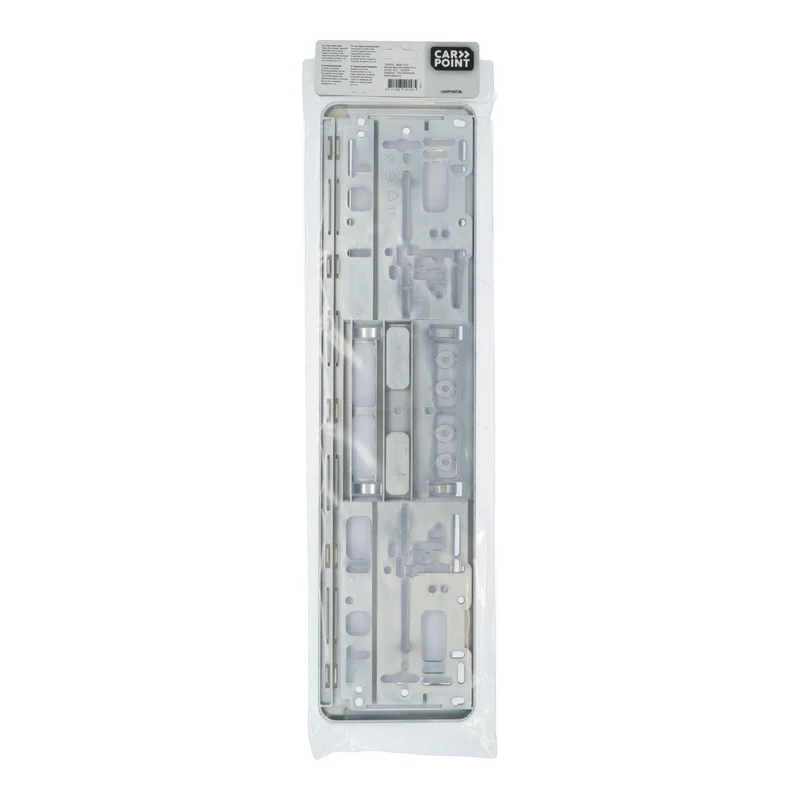 SUPPORT PLAQUE D'IMMATRICULATION LONGUE UNIVERSEL EU CHROME
