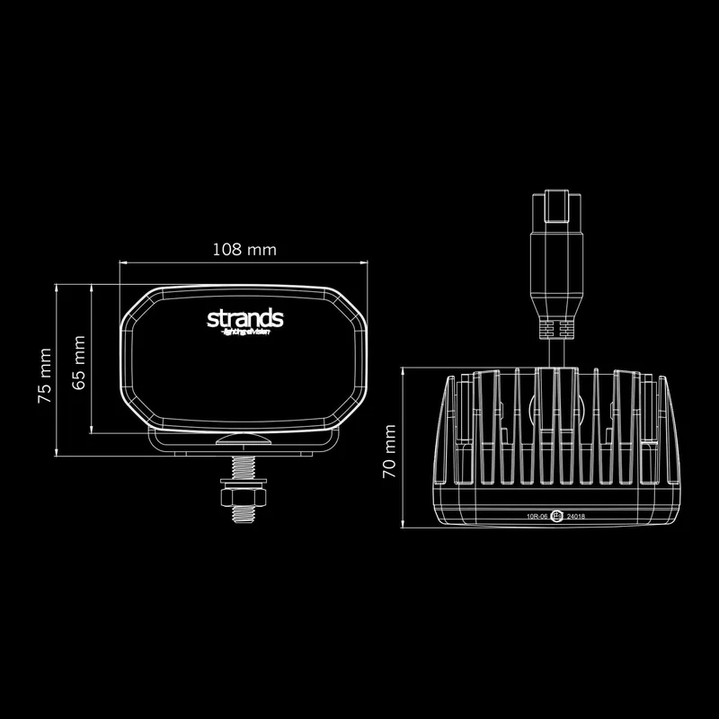 Module d'éclairage Strands FOR9T avec feu de position blanc et ambre / 4"