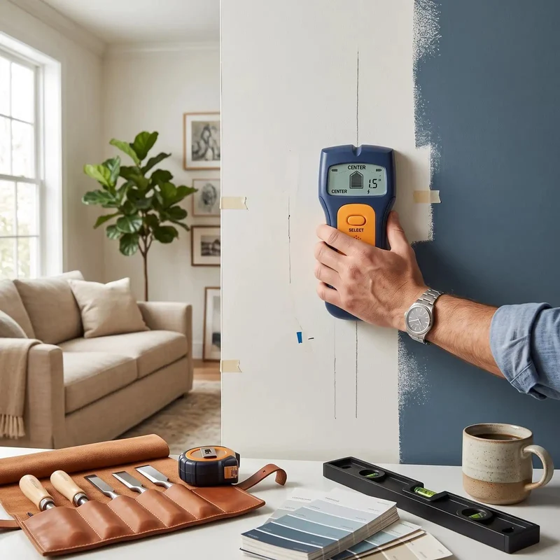 Nail It Every Time Smart Stud Finder Wall Scanner Multi Function Detector Locates Live Ac Wires Metal Rods Wooden Joists And Waterpipe Heavy Duty Home Fix Tool With Slick Lcd Screens Saving You Hours Of Headaches