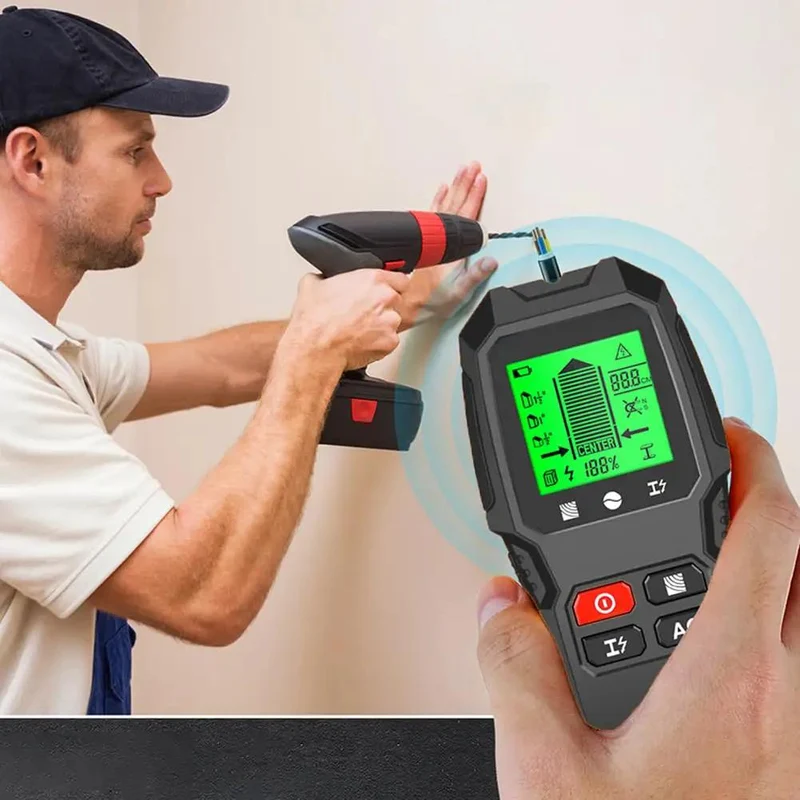 No Sweat Wall Scanner And Smart Stud Finder With Led Backlit Lcd Display Live Ac Wire Detector For Drop Dead Accurate Diy Projects And Whole House Renovations Made Easy