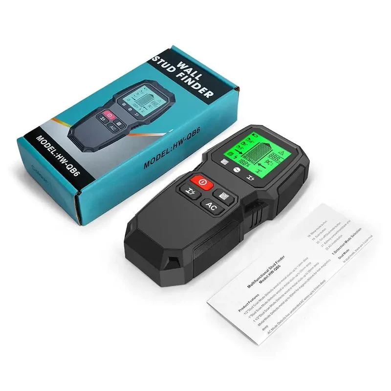 No Sweat Wall Scanner And Smart Stud Finder With Led Backlit Lcd Display Live Ac Wire Detector For Drop Dead Accurate Diy Projects And Whole House Renovations Made Easy