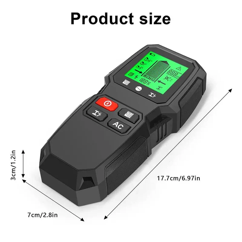 No Sweat Wall Scanner And Smart Stud Finder With Led Backlit Lcd Display Live Ac Wire Detector For Drop Dead Accurate Diy Projects And Whole House Renovations Made Easy