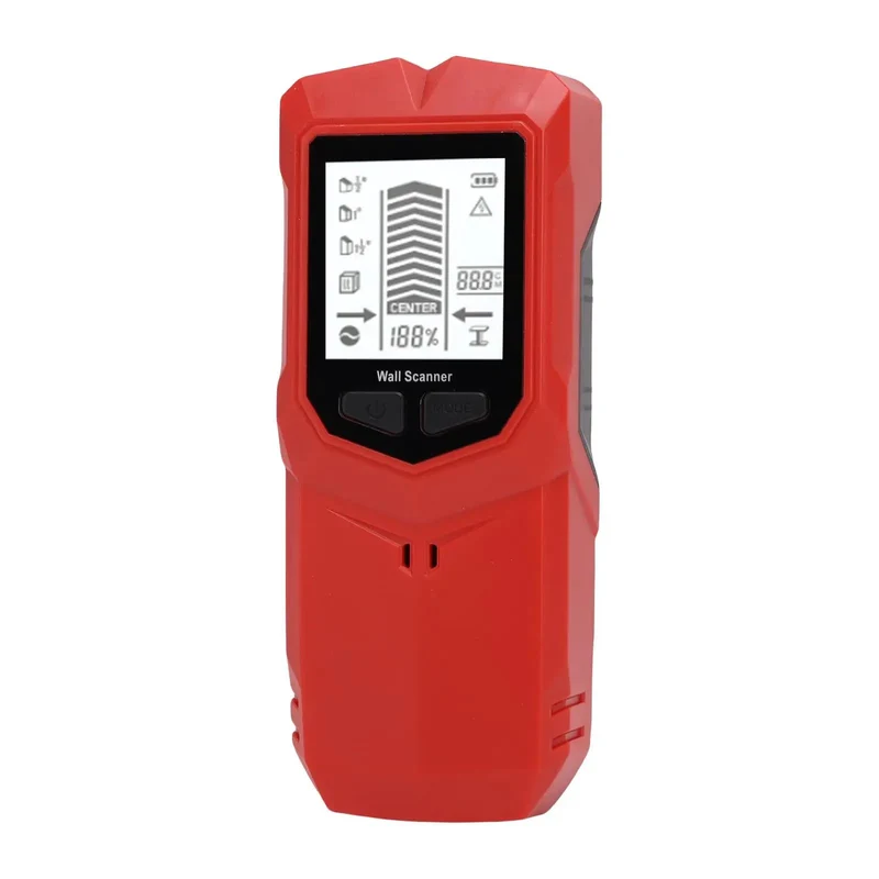 Heavy Duty Electronic Stud Scanner With Crisp Lcd Display And Three Precise Depth Levels Straight Up Locates Wooden Joists Live Electrical Cables Behind Drywall Fast