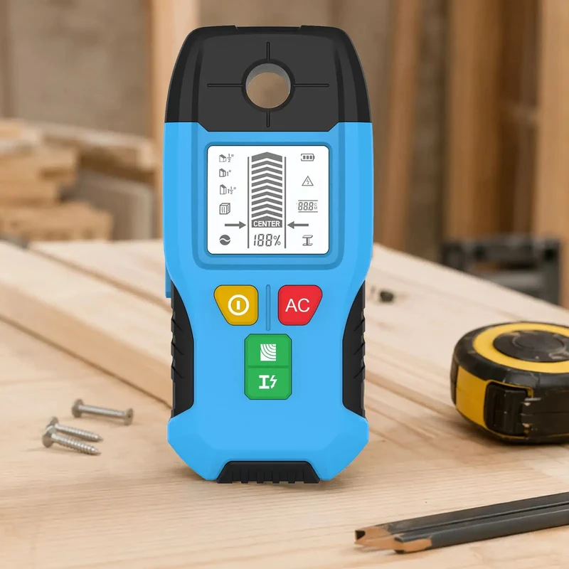 Nail Every Project Quick With This Rock Solid 6-In-1 Stud Finder And Wall Scanner Featuring Auto Shutoff Lcd Display Triple Depth Wood And Ferrous Metal Detection For Drywall And Plaster
