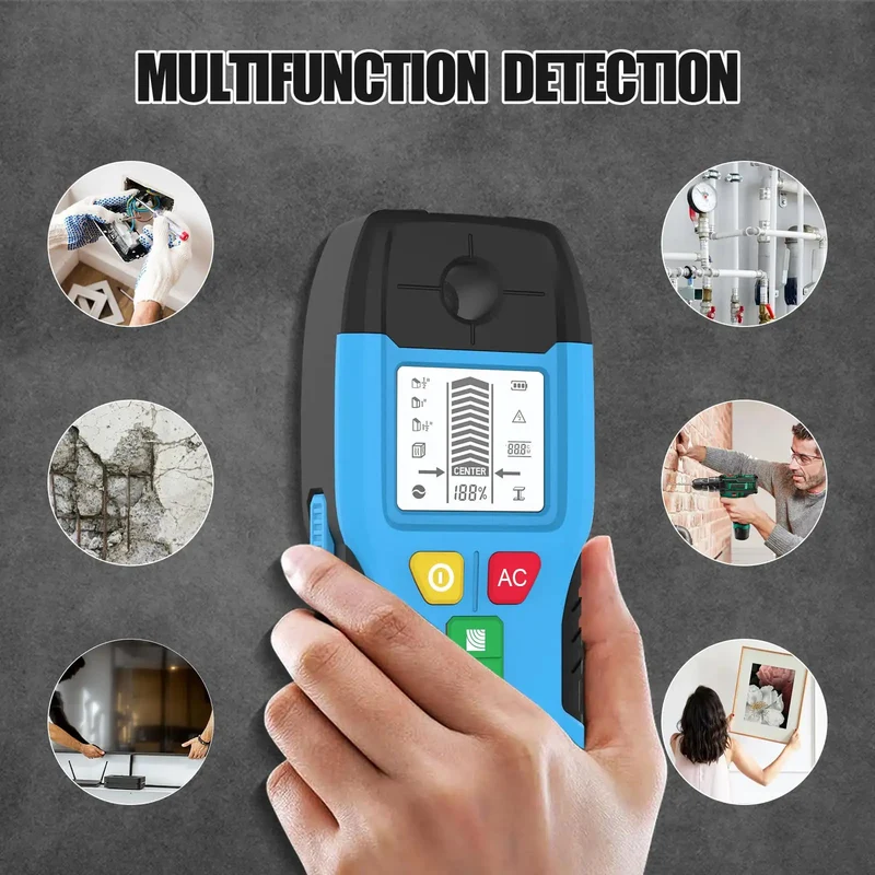 Nail Every Project Quick With This Rock Solid 6-In-1 Stud Finder And Wall Scanner Featuring Auto Shutoff Lcd Display Triple Depth Wood And Ferrous Metal Detection For Drywall And Plaster