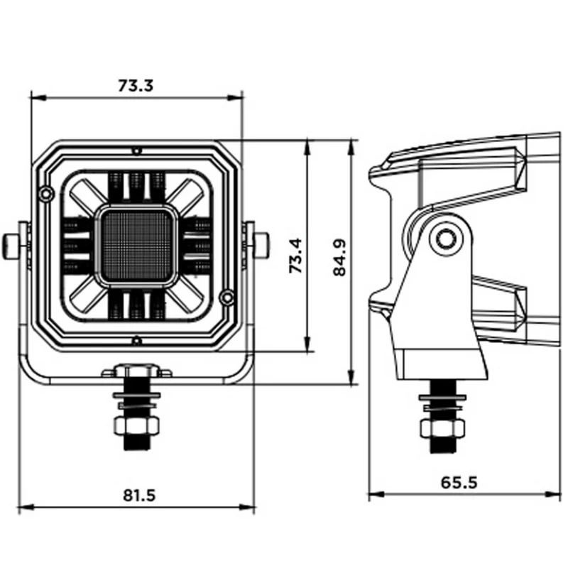 Projecteur de travail à LED Boreman POD avec feu de position bicolore