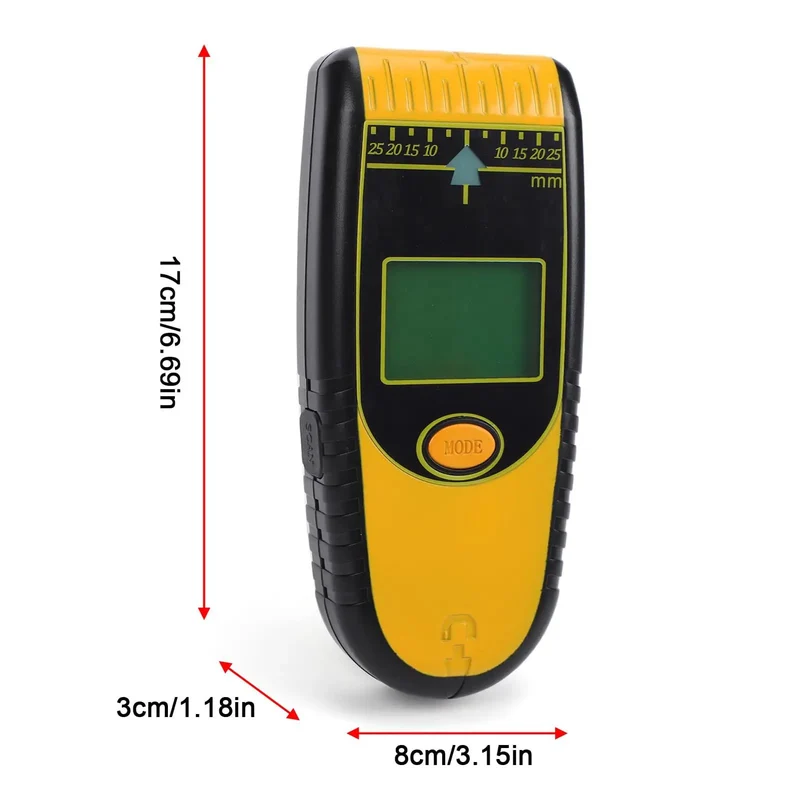 Rock Solid 7 In 1 Wall Scanner And Wood Stud Finder Featuring Live Ac Wire Detection Auto Calibrating Center Marking Deep Steel Nail Search And Comfort Grip Body For No Sweat Home Diy Renovation