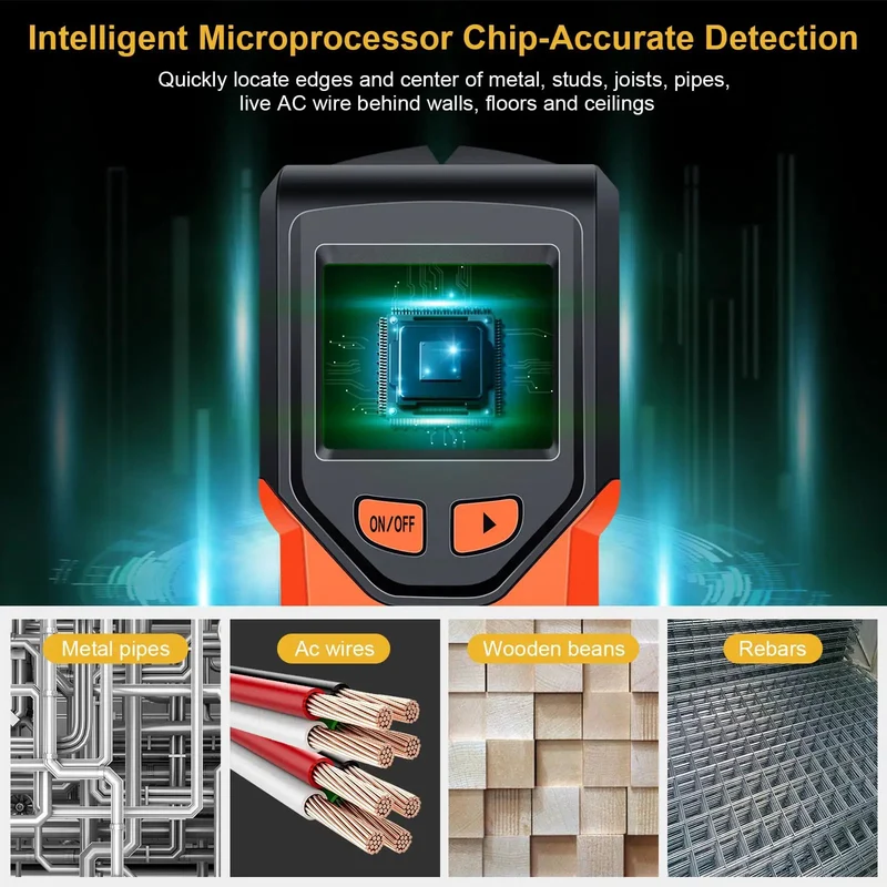 Heavy Duty Wall Stud Finder Delivering Dead On Accuracy For Straight Shot Drywall Scanning And Reliable Wood Beam Detection With Top Shelf Build Quality Plus Bright Led Display