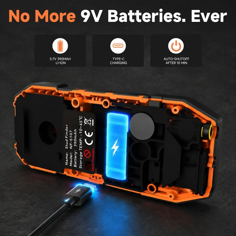 Rock Solid Stud Finder Wall Scanner With Tuned Sensitivity And Multimode Scanning Finds Wooden Studs And Live Metal Wires Without Any Hassle For Weekend Warriors