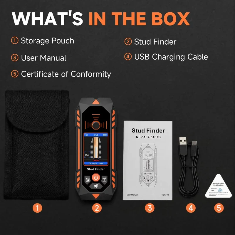 Rock Solid Stud Finder Wall Scanner With Tuned Sensitivity And Multimode Scanning Finds Wooden Studs And Live Metal Wires Without Any Hassle For Weekend Warriors