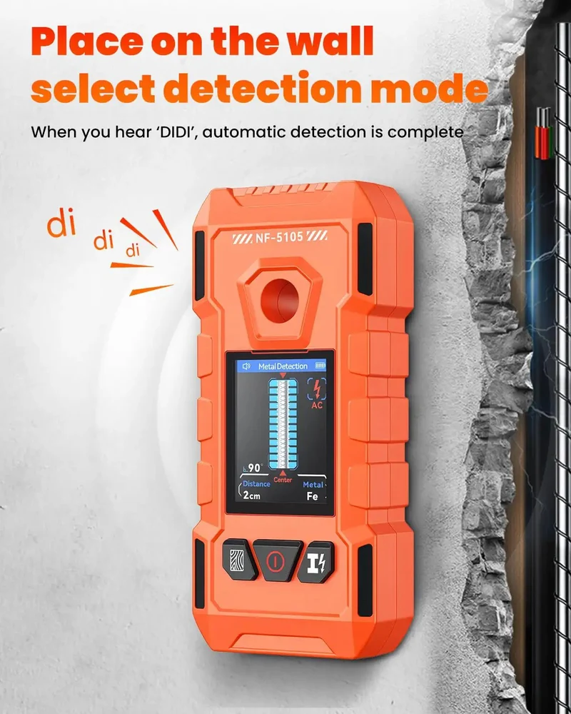 A Real Toolbox Staple For Your 6In1 Digital Stud Finder And Wall Scanner Designed To Nail Down Fast Detection Of Wood Studs Metal Pipes Live Ac Wires And Joists Keeping Your Diy Fixtures Dead On