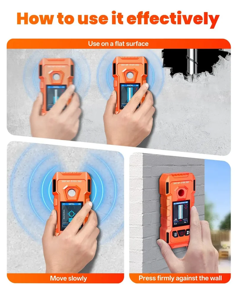 A Real Toolbox Staple For Your 6In1 Digital Stud Finder And Wall Scanner Designed To Nail Down Fast Detection Of Wood Studs Metal Pipes Live Ac Wires And Joists Keeping Your Diy Fixtures Dead On