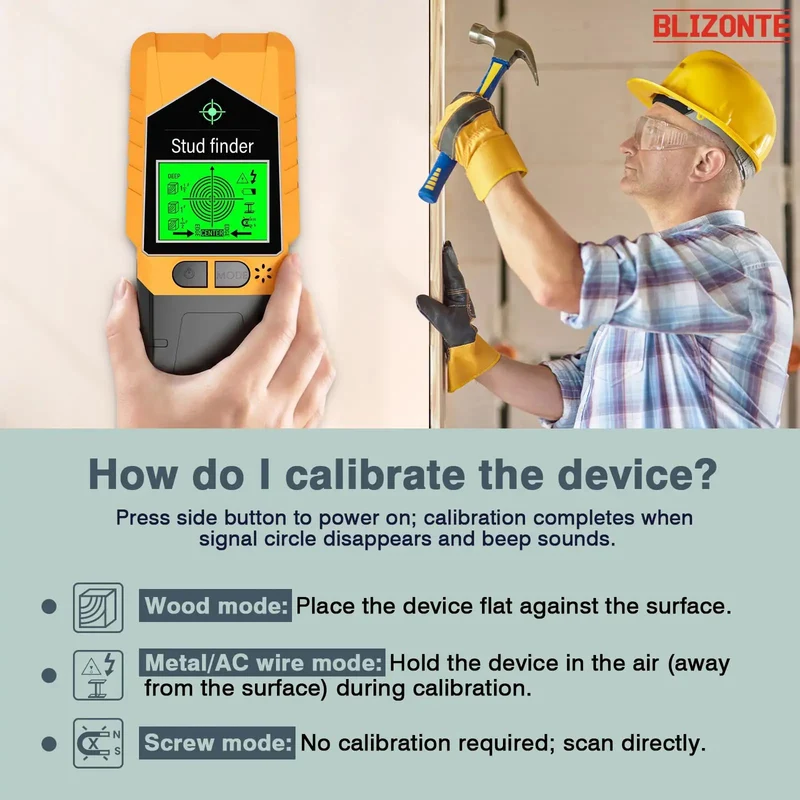 Top Shelf Six In One Stud Finder Wall Scanner Delivers Dead On Accuracy To Locate Wood Beams Electrical Wires Metal Pipes And Nails With Zero Guesswork Featuring Bright Audio Visual Alarms And Built In Magnet For No Sweat Renovations