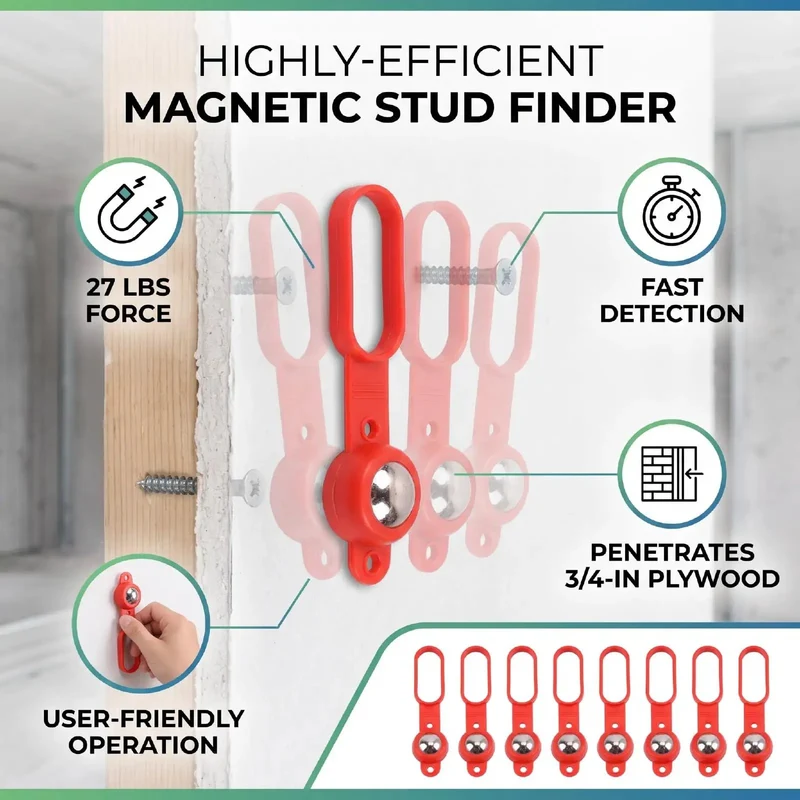 Heavy Duty Magnetic Stud Finder Packs A Badass 27 Pound Grip For Locking Onto Nails Screws And Joists Quick Wall Scanner Double Duty As A Rock Solid Shop Hook For Garage Gear