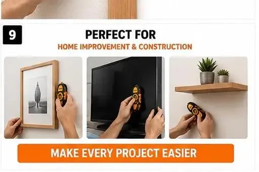 Kickass Magnetic Stud Finder 2-Pack With Integrated Level Measuring Tape Carpenter Pencil And Rugged Case For Drywall Wood N52 Neodymium Magnets Heavy Duty Home Remodeling Kit
