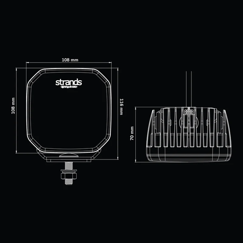Lampe de travail anti-éblouissante Strands FOR9T / 78 W