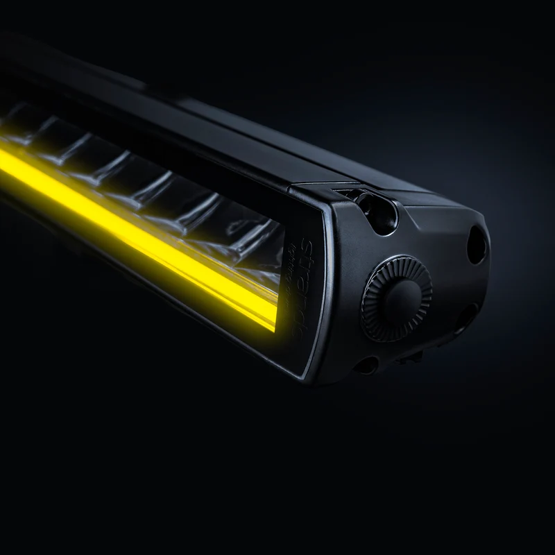 Barres lumineuses droites à une rangée Strands Siberia XP avec feu de position jaune/blanc