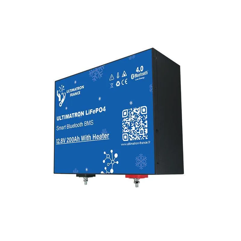 Batterie LiFePO4 12V 200Ah LFP Ultimatron chauffage Bluetooth