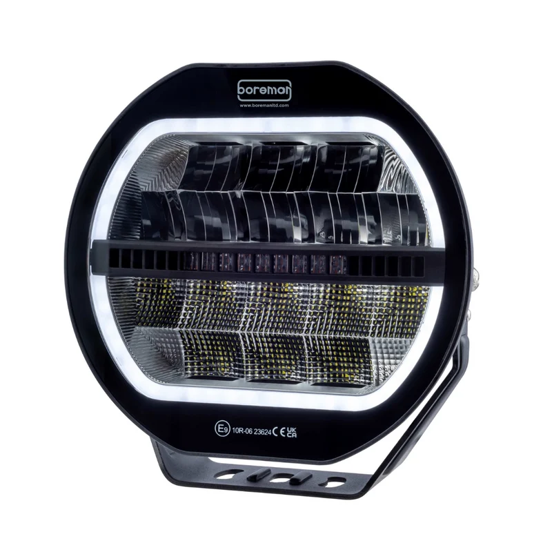 Feu de route LED Boreman Halo avec lumière stroboscopique