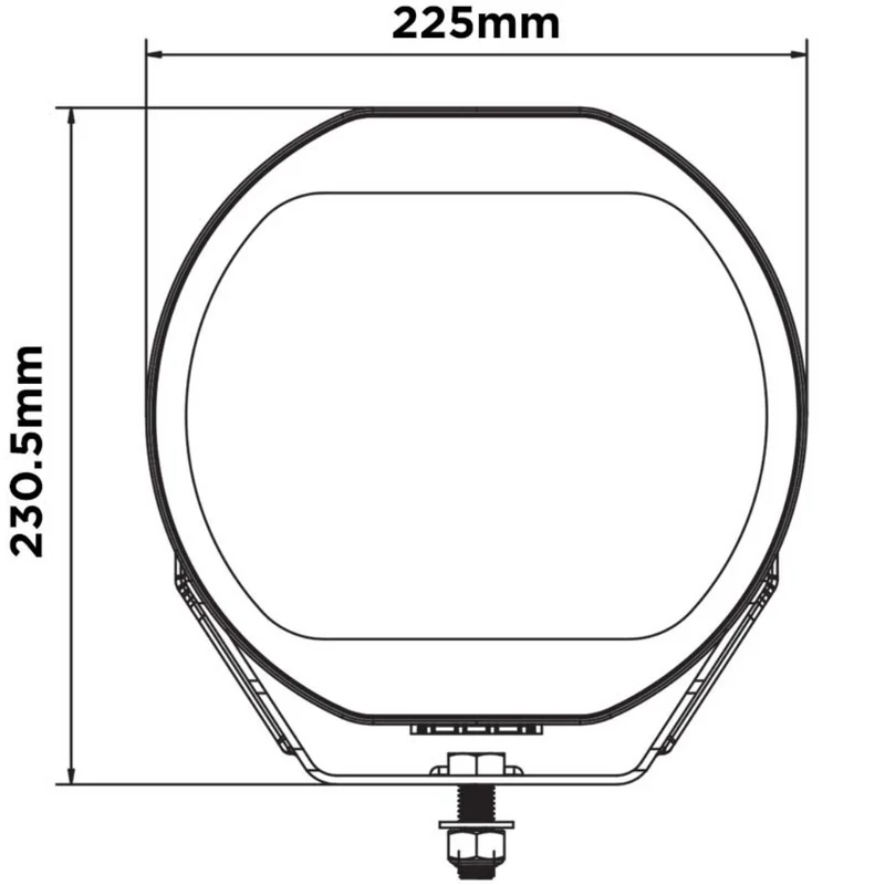 Feu de route LED Boreman Halo avec lumière stroboscopique