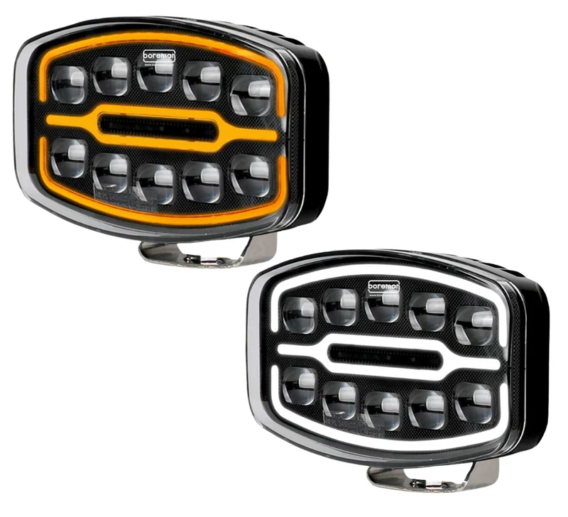 Feu de conduite à LED Boreman Polaris avec feu de position ambre/transparent