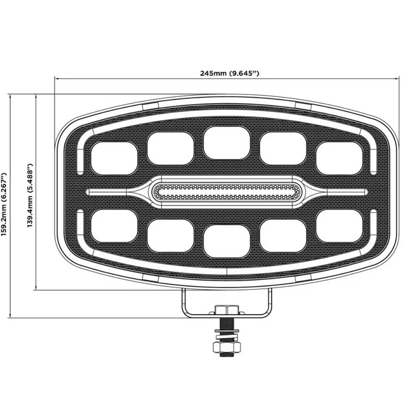 Feu de conduite à LED Boreman Polaris avec feu de position ambre/transparent